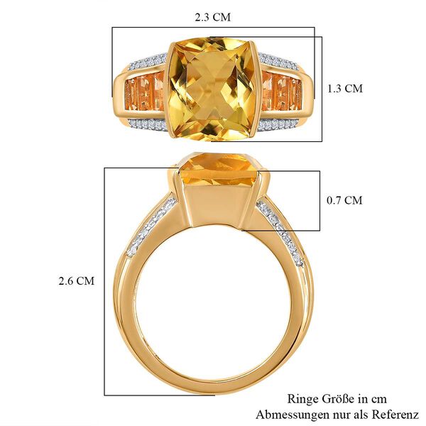 Citrin und Zirkon Ring - 6,48 ct. image number 7