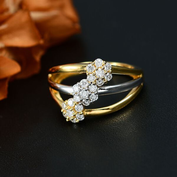 Moissanit Bicolor Ring, ca. 0,63 ct. image number 2