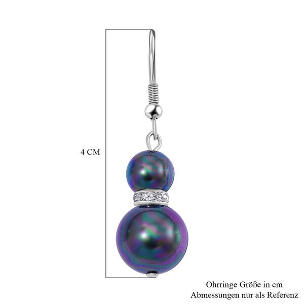 Pfauenfarbenes Muschelkernperle Schmuckset image number 7