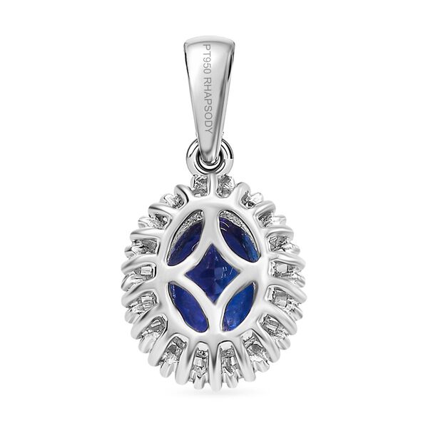 RHAPSODY AAAA Tansanit und VS Diamant Anhänger in 950 Platin - 1,46 ct. image number 5