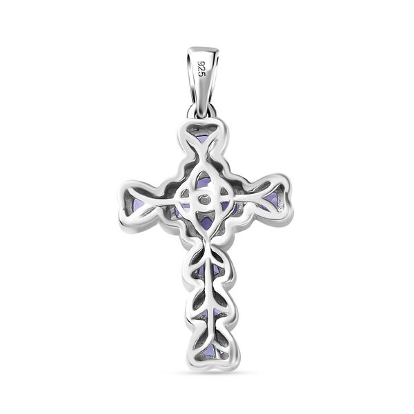 Tansanit Anh&auml;nger, 925 Silber rhodiniert - 1 ct. image number 5