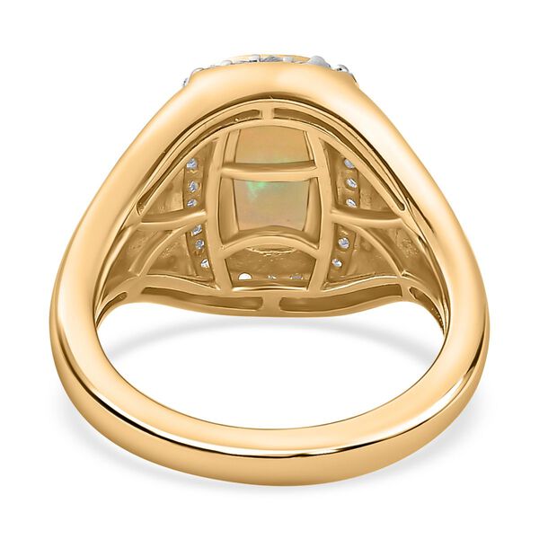Natürlicher, äthiopischer Welo Opal und Zirkon-Ring - 1,31 ct. image number 6