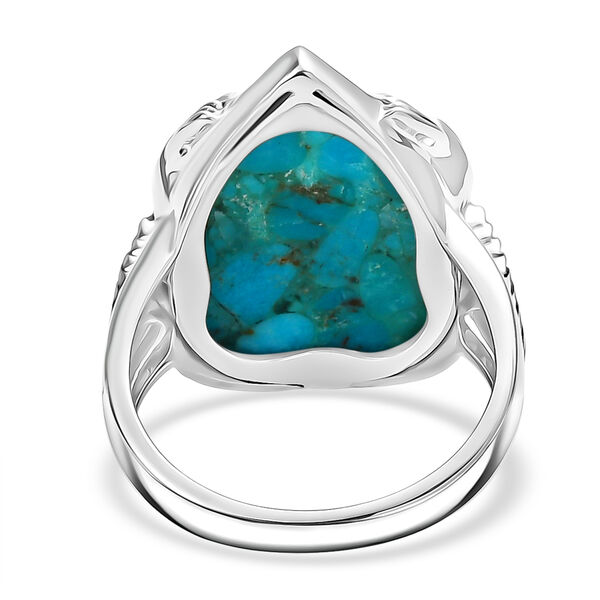 Sajen Silber - Kolibri-Harmonie-Ring, Türkis, Apatit 925 Silber rhodiniert (Größe 17.00) ca. 8.85 ct image number 6