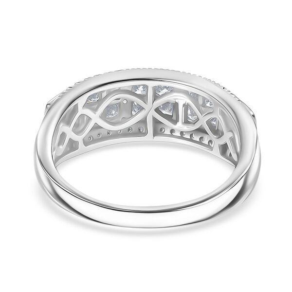 LUXURIANT SGL zertifizierter SI-GH Labor Diamant Ring, 925 Silber rhodiniert - 1 ct. image number 6