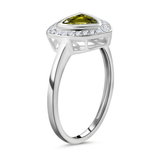 LUSTRO STELLA - Peridot Zirkonia und wei&szlig;er Zirkonia-Ring, 925 Silber  ca. 1,46 ct image number 5