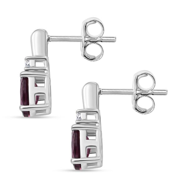 Rhodolith Granat Schmuckset 925 Silber rhodiniert, (Größe 19.00), ca. 3.93 ct image number 10