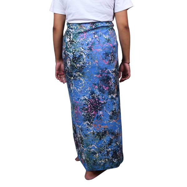 Bedruckter Balinesischer Sarong, Blau image number 2
