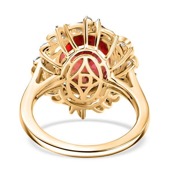 D'Joy Labor Padparadscha Saphir und Zirkon Ring - 8,43 ct. image number 5