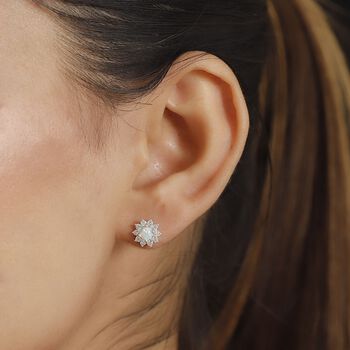 Nat&uuml;rliche, &auml;thiopische Welo Opal und Zirkon-Ohrstecker - 1,10 ct.