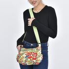 Multitaschen-Tasche mit Blattmuster, 26x10x20cm, hellgrün image number 2
