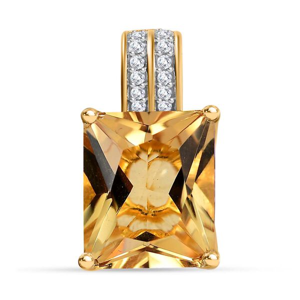 Citrin und Zirkon Anh&auml;nger - 5,86 ct.