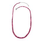 Afrikanischer Rubin (Fissure gefüllt) Halskette, ca. 45 cm, 925 Silber rhodiniert ca. 116.63 ct image number 0