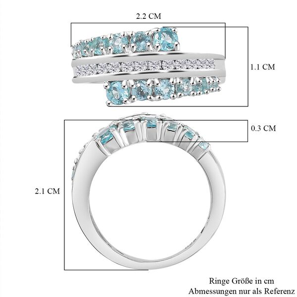 AA Lagunen Apatit und Zirkon Ring - 1,61 ct. image number 7
