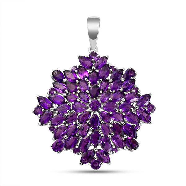 Afrikanischer Amethyst-Anh&auml;nger, 925 Silber platiniert ca. 11,18 ct