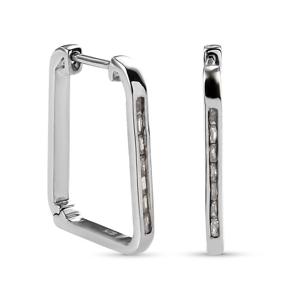 Diamant-Creolen in Silber image number 5