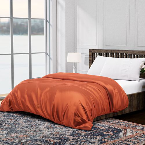 Serenity Night: Premium-Kollektion Herbst-Winter-Steppdecke aus 100 % Bambus mit hochwertiger Kunstdaunenfüllung – 135 x 200 cm, Kupferfarben image number 0