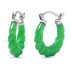 2er Set - Grüne Jade Armband und Ohrringe Schmuckset, 925 Silber rhodiniert ca. 129.00 ct image number 4