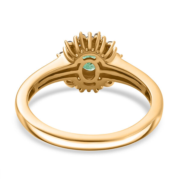 Smaragd und Moissanit Ring - 0,61 ct. image number 5