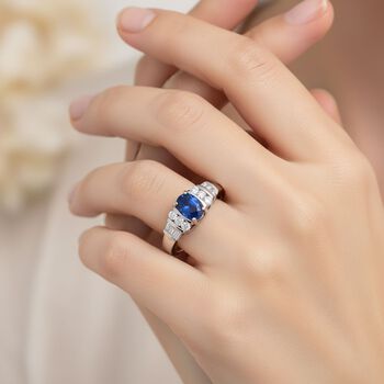 D'Joy Masoala Saphir und Moissanit Ring - 1,50 ct.