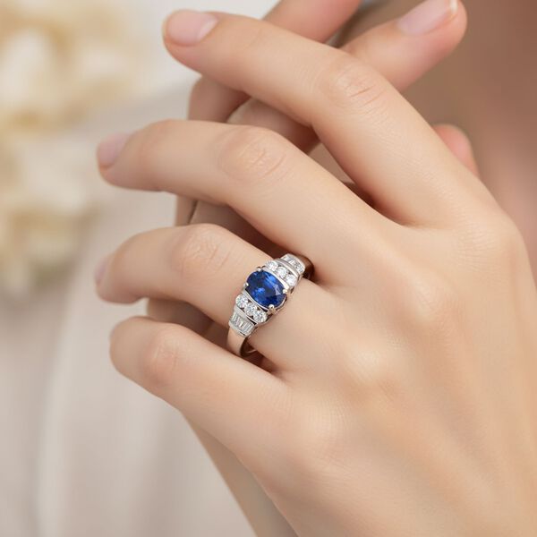 D'Joy Masoala Saphir und Moissanit Ring - 1,50 ct. image number 2