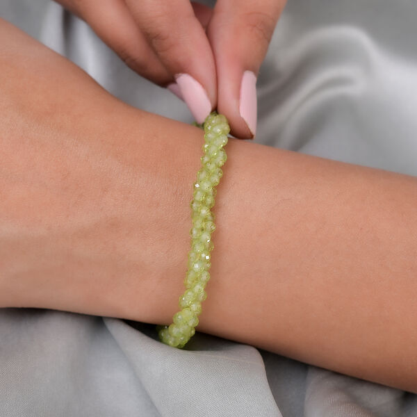 Natürliches Peridot-Armband, ca 19 cm, 925 Silber ca. 33,98 ct image number 3