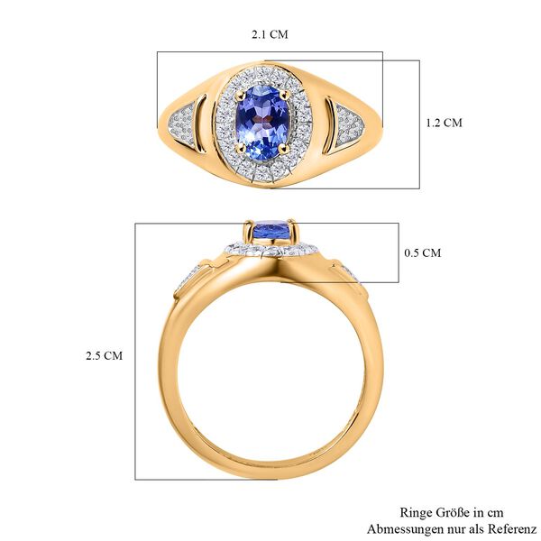 Tansanit und Zirkon Ring - 1,09 ct. image number 6