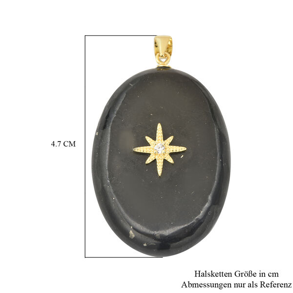 Shungit und Zirkonia-Anh&auml;nger- 61,01 ct. image number 4