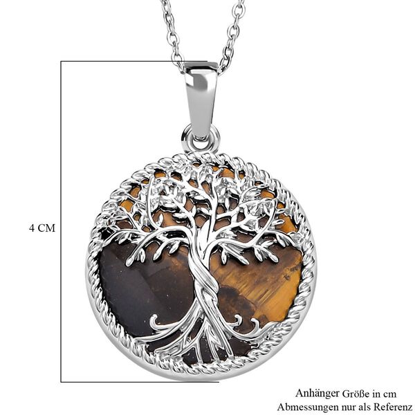 Gelber Tigerauge Anh&auml;nger mit 50cm Kette - 2 ct. image number 6