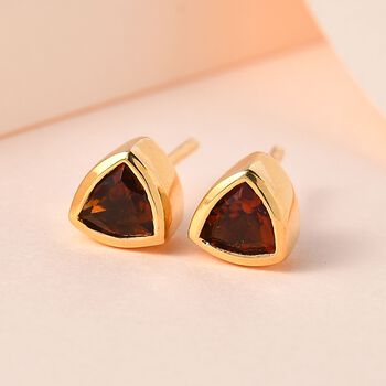 AA Madeira Citrin Ohrringe, 925 Silber vergoldet ca. 0.79 ct
