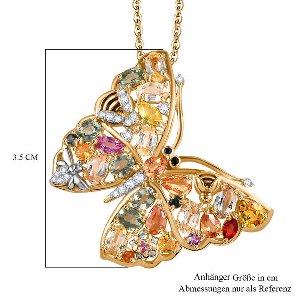 GP Trionfo Collection - Multi-Saphir und Zirkon-Anhänger mit 45cm Kette - 5,76 ct. image number 5