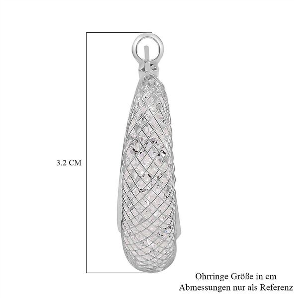 Weißer Kristall Ohrringe Reines Messing image number 5