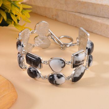 Zebra Jaspis Armband ca. 18 cm ca. 125.00 ct