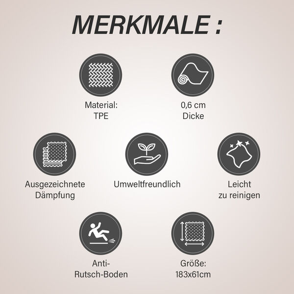 TPE rutschfeste Yogamatte, Rosa image number 7