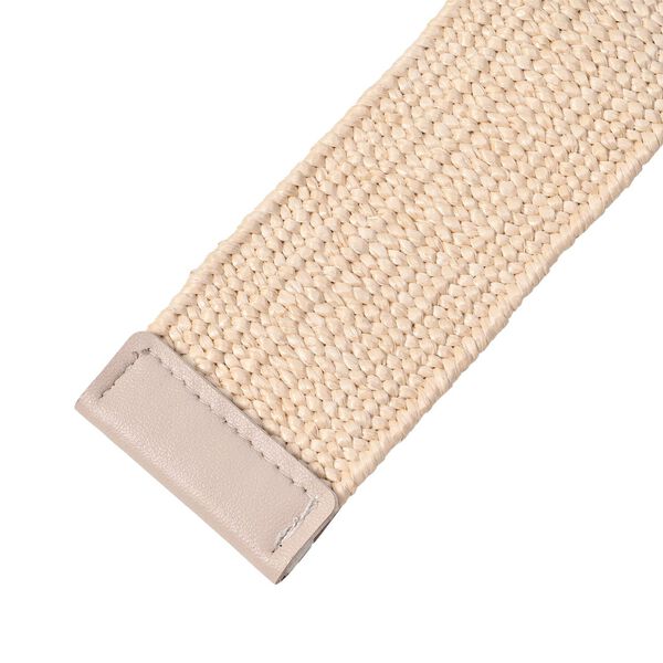 elastischer G&uuml;rtel mit Holzschnalle, Beige image number 3