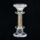 The 5th Season - hochwertiger Kristall-Kerzenständer, gefüllt mit goldenen Kristallen, 7x7x18cm