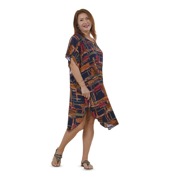 TAMSY - bedruckter Kaftan, One Size, geometrisches Muster image number 5