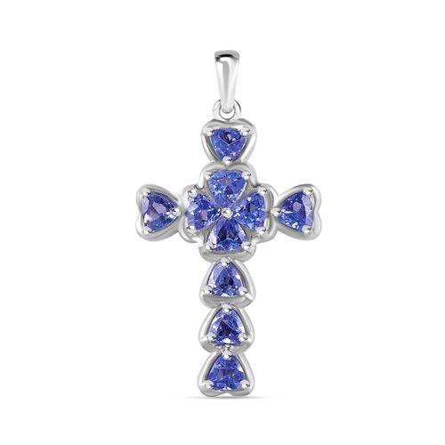 Tansanit Anhänger, 925 Silber rhodiniert - 1 ct. image number 0