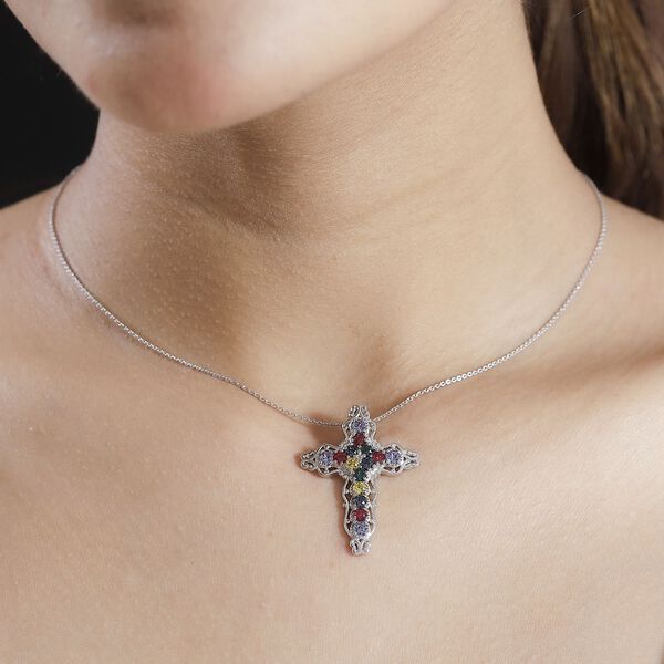 J Francis gefertigt mit SWAROVSKI- Multi Swarovski Kristall Anhänger image number 3