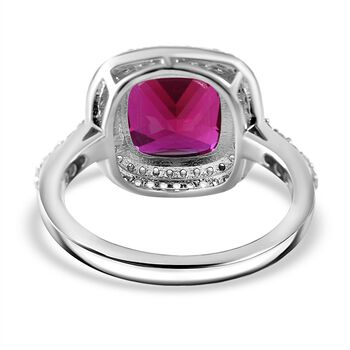 Roter und wei&szlig;er Zirkonia-Ring - 9,62 ct.