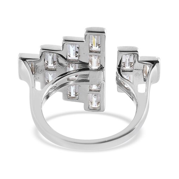 LUSTRO STELLA Hergestellt mit ZIRKONIA Ring 925 Silber Platin-Überzug (Größe 18.00) ca. 4,76 ct image number 6