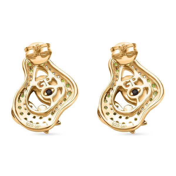 GP Italian Garden Kollektion - AA äthiopische Welo Opal, Kanchanaburi blaue Saphir, Zirkon und Chromdiopsid-Ohrringe - 2,20 ct. image number 5