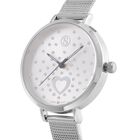 STRADA - Japanisches Uhrwerk, Weißer Kristall, 8.5 cm, Reiner Edelstahl, silberfarben image number 3
