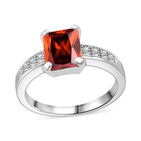 Lustro Stella roter und weißer Zirkonia Ring