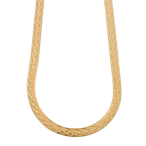 Chunky Choker flache Fischgrätenkette image number 0