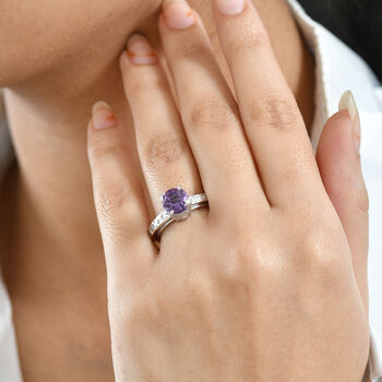 EverTrue AA Rose De France Amethyst Spinning Ring - 1,95 ct.