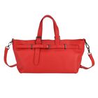 "lifestyle-Color:Red size/Profile:Genuine Leather crossbody bag :wall(exterior);Genuine Leather. Lining(interior):polyester Pockets(exterior):zipped-2;Pockets(interior):Zipped-2;slip-1 Measurement(cm): 32*12*19cm shoulder srap:130cm"