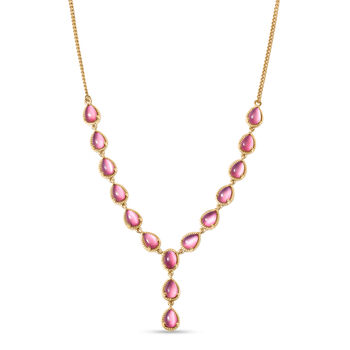 D'Joy Flamingo Mondstein Halskette ca. 45 cm 925 Silber 750 Gelbgold vermeil ca. 12,28 ct.