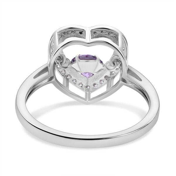 Lila und wei&szlig;er Zirkonia-Ring - 1,02 ct. image number 6