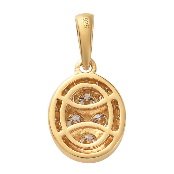 88 Facetten Moissanit-Anh&auml;nger, 925 Silber vergoldet ca. 0,56 ct image number 4