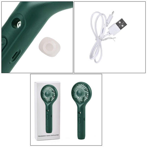 Mini-Handventilator mit Nebelspray, Schwarz image number 4